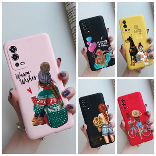 เคสโทรศัพท์ ซิลิโคนนิ่ม กันกระแทก ลายเด็กผู้หญิงสวย แฟชั่น สําหรับ OPPO A55 A55 OPPOA55