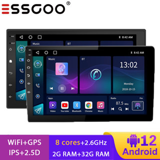 (รับประกัน 1 ปี) ESSGOO จอแอนดรอยด์รถยนต์ [2G + 32G / 4G + 32G 8Core] หน้าจอแอนดรอยด์ 9 นิ้ว 10 นิ้ว ระบบกล้อง หน้าจอสัมผัส 360 Wifi GPS บลูทูธ 2din มอนิเตอร์รถยนต์