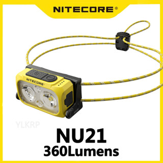 Nitecore NU21 ไฟหน้า 360 ลูเมน พร้อมแบตเตอรี่ในตัว 500mA และฟังก์ชั่นพิเศษ เช่น beacon และ SOS