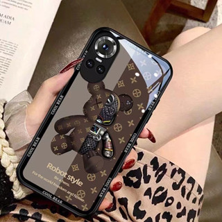 เคส OPPO Reno 10 Pro Plus 5G เคส OPPO Reno 8T 5G เคส Reno 8Z 7Z 6Z 7 6 5 4 เคส OPPO A98 A78 A57 2022 A77S A96 A76 A74 A95 A16 A15S A54 A77 A9 a5 2020เคสโทรศัพท์มือถือ ลายหมี พร้อมกล้อง สําหรับ