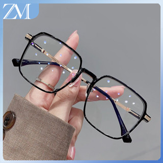 【ZM Glasses】แว่นตาสายตาสั้น กรอบกระจกแบน  -550°-600° ป้องกันแสงสีฟ้า เบาพิเศษ สไตล์มหาวิทยาลัย สําหรับผู้หญิง นักเรียน 077