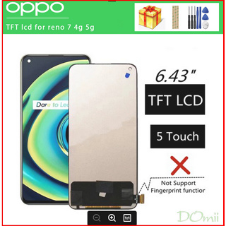 หน้าจอสัมผัส LCD 6.43 นิ้ว TFT แบบเปลี่ยน สําหรับ OPPO Reno7 5G LCD CPH2371 OPPO Reno 7 CPH2363