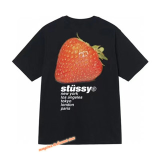 เสื้อยืดแขนสั้น พิมพ์ลาย stussy แฟชั่นคู่รัก สําหรับชาย และหญิง