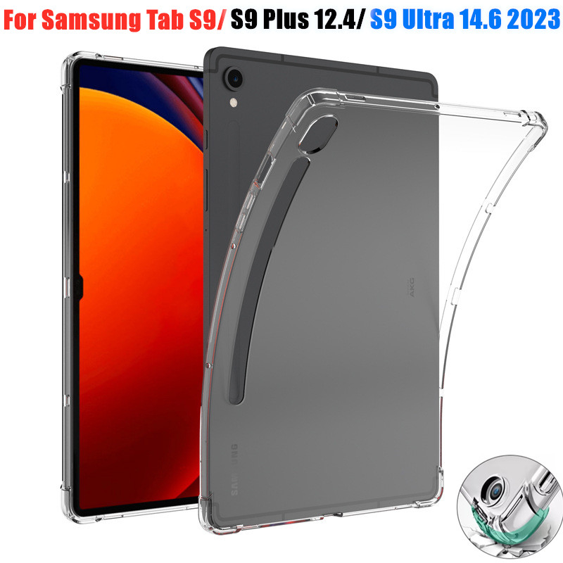 เคสแท็บเล็ต TPU แบบใส ปิดด้านหลัง สําหรับ Samsung Tab S9 Plus 12.4 Case 2023 Galaxy Tab S9 11 S9 Ultra 14.6 2023