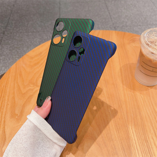 เคสโทรศัพท์มือถือ PC แข็ง คาร์บอนไฟเบอร์ แบบบางพิเศษ กันกระแทก สําหรับ Xiaomi POCO F5 5G Redmi Note12