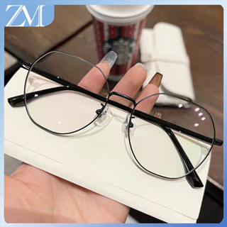 【ZM Glasses】-25,75,125,175,275,275,375,475,475,575,575 องศาแว่นตาสายตาสั้นผู้หญิงมูลค่าสูงป้องกันแสงสีน้ำเงินแสดงกระจกแบนขนาดเล็กกรอบแว่นตาธรรมดา TX-066