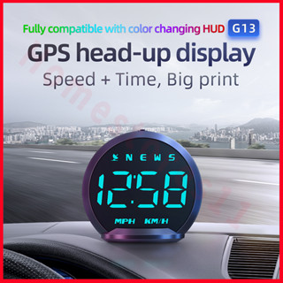 Tq ใหม่ G13 HUD เครื่องวัดความเร็วดิจิทัล หน้าจอ LCD GPS HUD พร้อม MPH ดิจิทัล สําหรับยานพาหนะทุกคัน