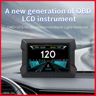 [12 ภาษา] TQ P22 มาตรวัดความเร็วรถยนต์ OBD OBD2 มิเตอร์ GPS แสดงผลคอมพิวเตอร์ ใช้น้ํามันเชื้อเพลิง ระบบเตือนความเร็วเทอร์โบ สําหรับรถยนต์ทุกรุ่น