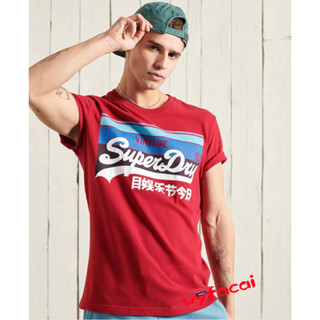 SUPERDRY เสื้อยืดแขนสั้น แบบแห้งเร็ว แฟชั่นสําหรับผู้ชาย