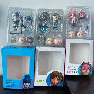 Yuru Camp Nendoroid 1097# Inuyama Aoi 903# Kagamihara Nadeshiko 981# Rin Shima ตุ๊กตาฟิกเกอร์ PVC เปลี่ยนหน้าได้ 10 ซม.