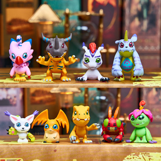 โมเดลฟิกเกอร์ PVC อนิเมะ Digimon Adventure Agumon Tailmon Gabumon Piyomon Tentomon Palmon Gomamon Patamon Q Version ขนาด 4-5 ซม. ของเล่นสําหรับเด็ก 9 ชิ้น ต่อชุด