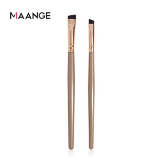 Maange ชุดแปรงแต่งหน้า คุณภาพสูง สีดํา/สีทอง 2 ชิ้น