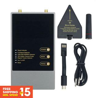 ⭐⭐⭐เครื่องตรวจจับแมลง WT10 RF ซ่อนกล้อง Spy Wifi GSM GPS ติดตาม Spy Wiretap Finder