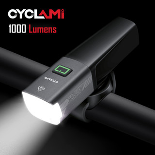 Cyclami X7 1000 Lumens ไฟหน้าจักรยาน อัจฉริยะ ชาร์จ USB ไฟหน้าจักรยานเสือภูเขา Type-C LED กันน้ํา แบตเตอรี่ถอดออกได้