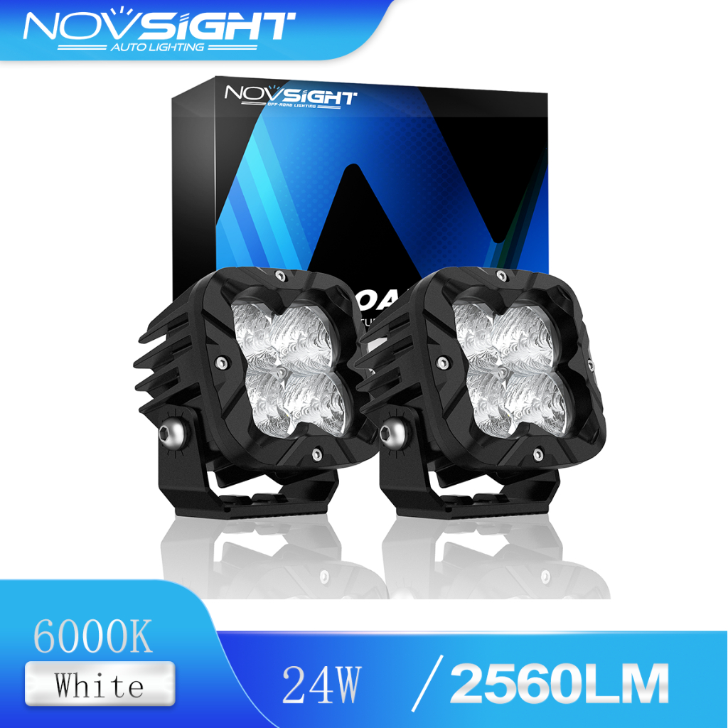 Novsight ไฟ LED ทรงสี่เหลี่ยม 3 นิ้ว สําหรับรถบรรทุก Wrangler Jeep Ram Suv