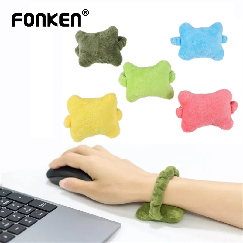 Fonken แผ่นรองเมาส์ ที่คาดผม แบบนิ่ม เคลื่อนย้ายได้ อเนกประสงค์ สําหรับสํานักงาน คนงาน เกมเมอร์