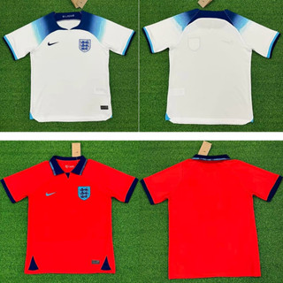 เสื้อกีฬาแขนสั้น ลายทีมชาติฟุตบอล England fan version 2022 ชุดเหย้า เยือน