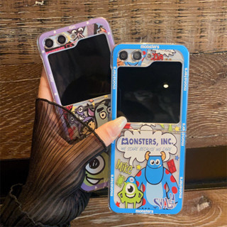 เคสโทรศัพท์มือถือแบบแข็ง ใส ลายการ์ตูนน่ารัก สําหรับ Samsung Galaxy Z Flip 5 4 3 5G