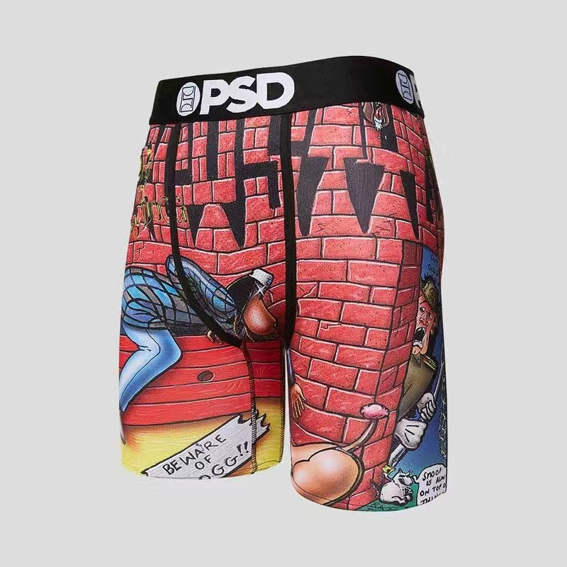 PSD Underwear กางเกงมวยฟิตเนสชาย แห้งเร็วกางเกงขาสั้นออกกําลังกายระบายอากาศ ยิมกล้ามเนื้อผู้ชายกีฬาก