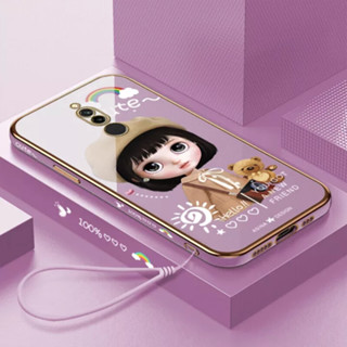 เคสโทรศัพท์มือถือ ลายการ์ตูนเด็กผู้หญิงเบเร่ต์ พร้อมสายคล้อง สําหรับ Redmi 9 Redmi 9A Redmi 9C 10A Redmi 8 Redmi 8A Redmi 10C Redmi k50 k50 pro