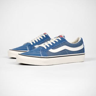 Va&amp;0ons SK8-Low Classic Eco Blue รองเท้าผ้าใบลําลอง ข้อสั้น สไตล์เรโทร -2410