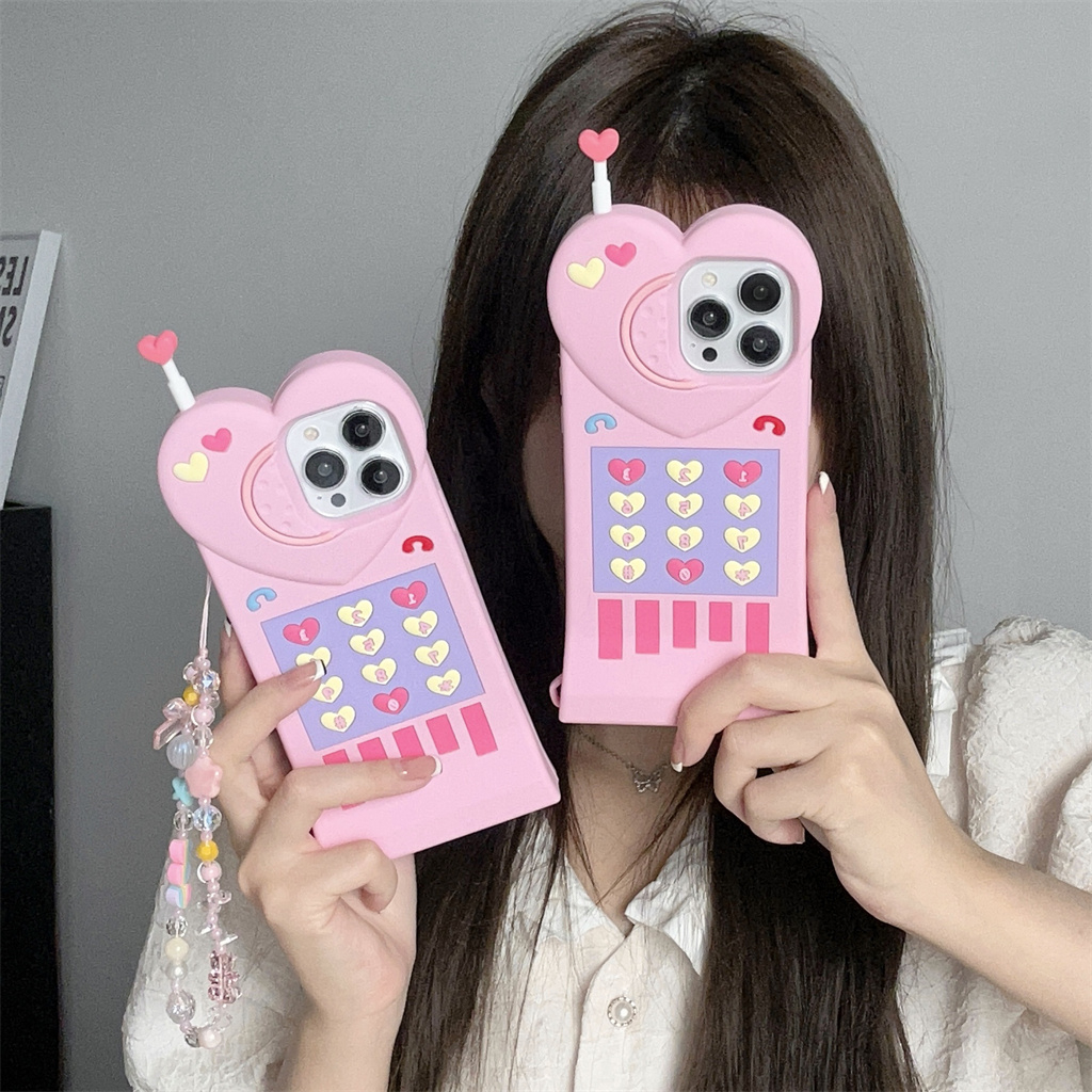เคสโทรศัพท์มือถือ ซิลิโคนนิ่ม ลายเสาอากาศหัวใจ 3D สําหรับ iphone 14 Pro Max 13 Pro Max 12 Pro Max