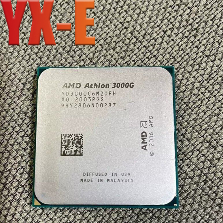 Amd Athlon 3000G Sockel AM4 CPU Prozessor Dual Core สี่เธรดระดับ 3 แคช 4MB 35W 3.50GHz Radeon Vega 3 กราฟิก พร้อมแผ่นกระจายความร้อน