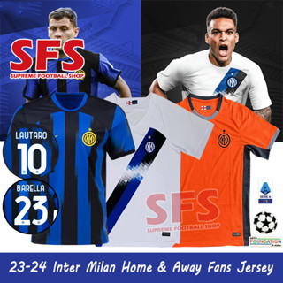 【SFS】เสื้อยืดแขนสั้น ลายทีมชาติฟุตบอล Inter Milan 2023-24 ชุดเหย้า คุณภาพสูง สําหรับผู้ชาย ไซซ์ S-4XL