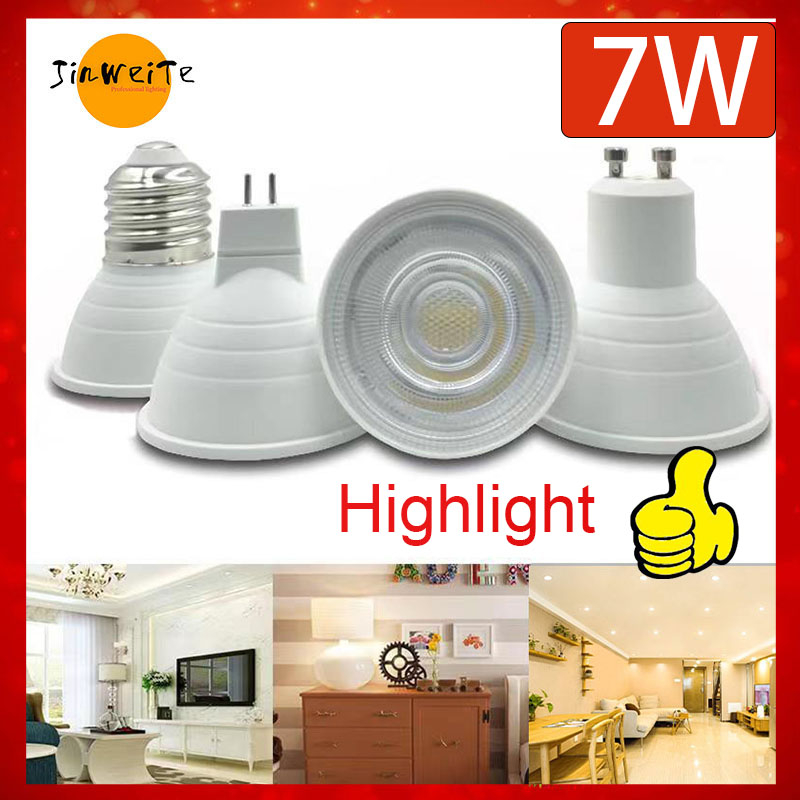 Jinweite หลอดไฟสปอตไลท์ LED MR16 Bulb GU10 GU5.3 7W 9W สําหรับติดเพดาน