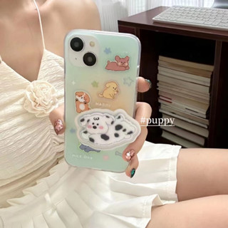 เคสโทรศัพท์มือถือแบบนิ่ม tpu ลายลูกสุนัข สําหรับ iPhone 13pro 12pro 14 14promax 14pro