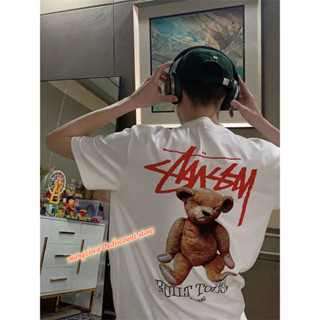 STUSSY เสื้อยืด ทรงหลวม สไตล์เกาหลี สําหรับทุกเพศ