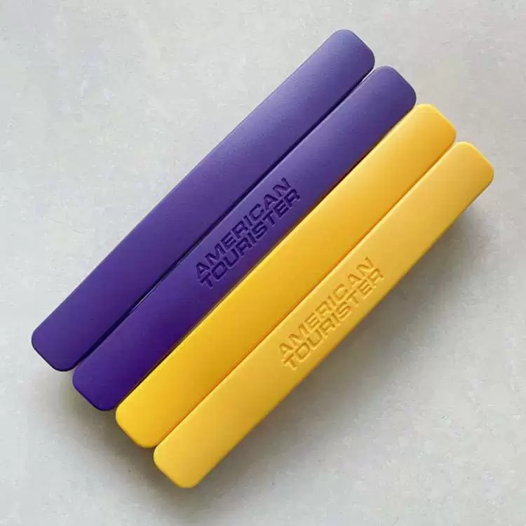 ที่จับกระเป๋าเดินทาง AO8 สีม่วง สีเหลือง อุปกรณ์เสริม สําหรับนักท่องเที่ยวอเมริกัน