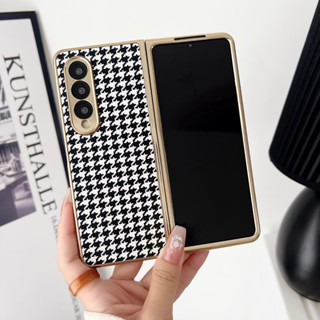 เคสมือถือ แบบหนังแข็ง ชุบไฟฟ้า หรูหรา สําหรับ Samsung Galaxy Z Fold 5 4 3 ZFold5 zfold4 zfold3