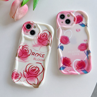 เคส OPPO a78 a17 a17k a77 a77s a57 2022 Reno8z Reno8 Reno7z Reno7 A15 A96 A12 A9 2020 a96 A76 A55 A74 A5S A3S A15s A94 A16 A53 A9 A5 2020 A54 A7 A31 A92 A33 A36 Reno4 Reno5 Reno6z เคส OPPO ขอบครีม couple roses เคสโทรศัพท์มือถือ