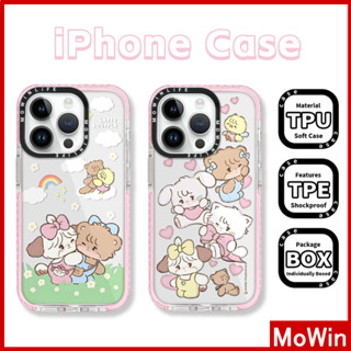 Mowin - เข้ากันได้สำหรับ เคสไอโฟน เคสไอโฟน11 เคส iphone 11เคสนิ่มเคสใสหนากันกระแทกกรอบป้องกันกล้องน่ารักความใกล้ชิดหมีเข้ากันได้กับ iPhone 13 Pro Max 12 Pro Max 11 XR XS MAX 7 8