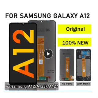 อะไหล่หน้าจอสัมผัส LCD แบบเปลี่ยน สําหรับ Samsung Galaxy A12 A125F A127F