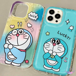 เคสโทรศัพท์มือถือแบบนิ่ม ใส กันกระแทก ลายการ์ตูนโดราเอมอนน่ารัก สําหรับ iPhone 14 Pro Max 13 Pro Max 12 11 6 7 8 Plus XR XS Max