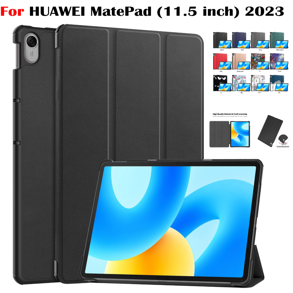 สําหรับhuawei MatePad 11.5 นิ้ว (2023) แฟชั่นสามพับกรณีแท็บเล็ตBTK-W00 BTK-AL09 BTK-W09 คุณภาพสูงPUห