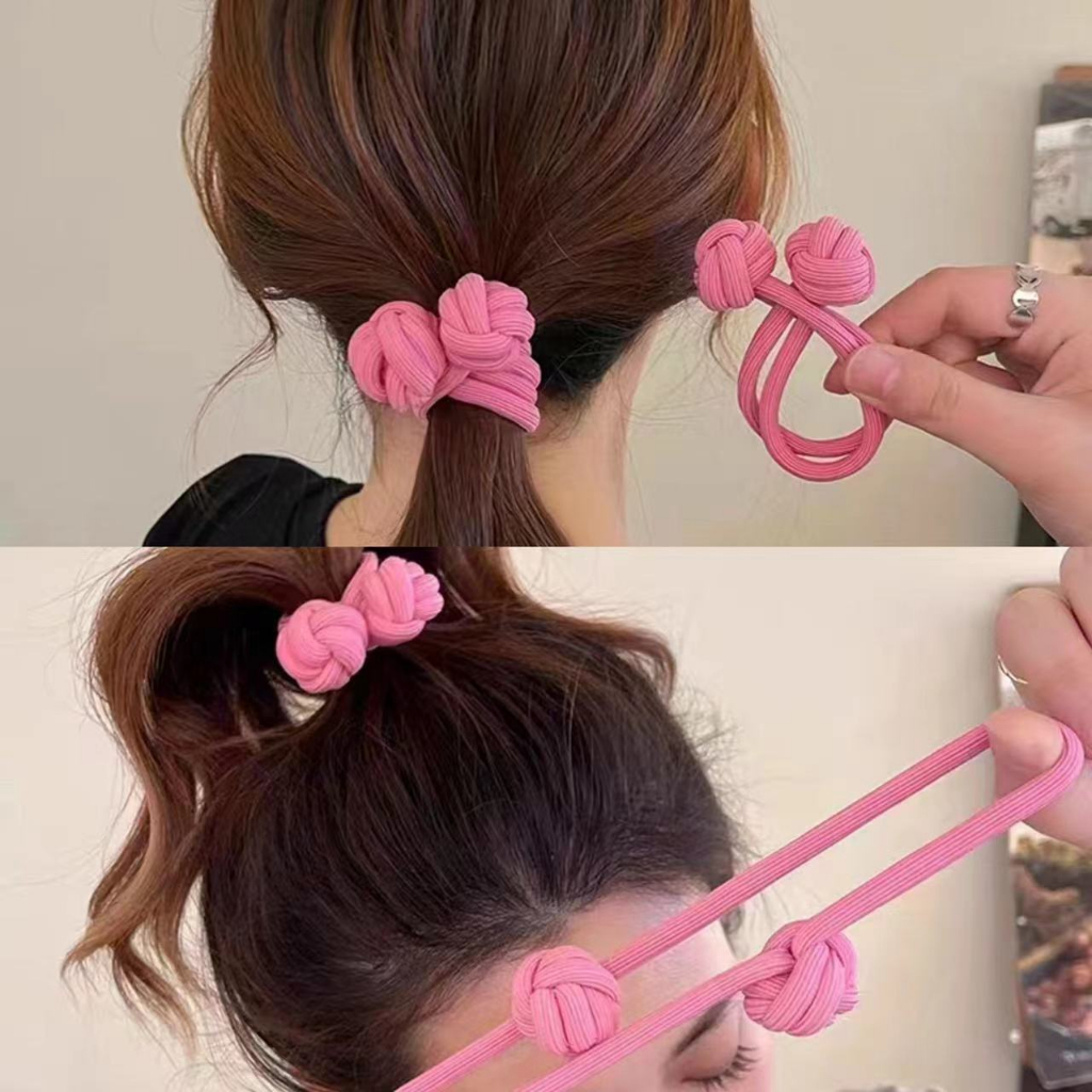 [10 สี] โดปามีน จีน ผูกปม เชือกรัดผม ยางรัดผมหางม้าสูง หนา หญิง ins สูง ค่า เชือกผม เครื่องประดับผม ขายส่ง