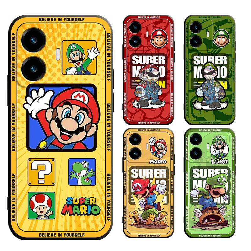 เคส VIVO V29 V29E V23 V23E V21 V21E V2021 V2040 V2025 V20 SE V2020 V2022 V2023 Y73 2021 5G V19 V2250 PRO โทรศัพท์มือถือ ลายการ์ตูนมาริโอ้ สําหรับ