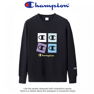 Champion เสื้อกันหนาว คอกลม แขนยาว พิมพ์ลาย ทรงหลวม สําหรับผู้ชาย MPL11