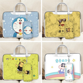 ⭐️send power pack⭐️ Doraemon &amp; Crayon Shin-chan &amp; Pikachu Bag Laptop Sleeve Laptop Case Cute 11 12 13 14 15 15.6inch 17.3