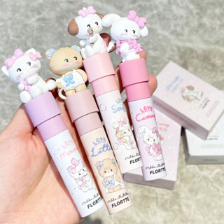 Flortte Mikko co-branded ลิปครีม เนื้อแมตต์กํามะหยี่ ฟ็อกกี้ สําหรับผู้หญิง
