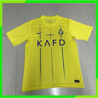 เสื้อกีฬาแขนสั้น ลายทีมชาติฟุตบอล Al Nassr 2023 2024 SAUDI RIYADH 23 24 Ronaldo 7 S-XXL ชุดเหย้า