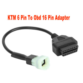 อะแดปเตอร์สายเคเบิ้ล KTM 6 Pin To Obd 2 16 Pin สําหรับรถจักรยานยนต์