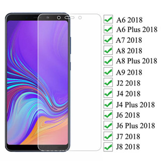 ฟิล์มกระจกนิรภัยกันรอยหน้าจอ แบบไม่เต็มจอ สําหรับ Samsung Galaxy A6 A8 J4 J6 Plus 2018 J2 J8 A7 A9 2018 2 ชิ้น