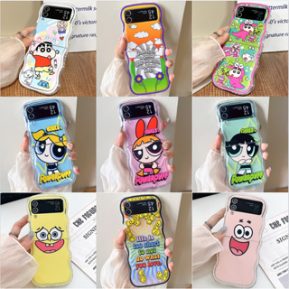 เคสโทรศัพท์มือถือ ป้องกัน กันตก ป้องกัน ลายการ์ตูน Powerpuff Girls สําหรับ Samsung Galaxy Z Flip 5 Z Flip 4 Z Flip 3