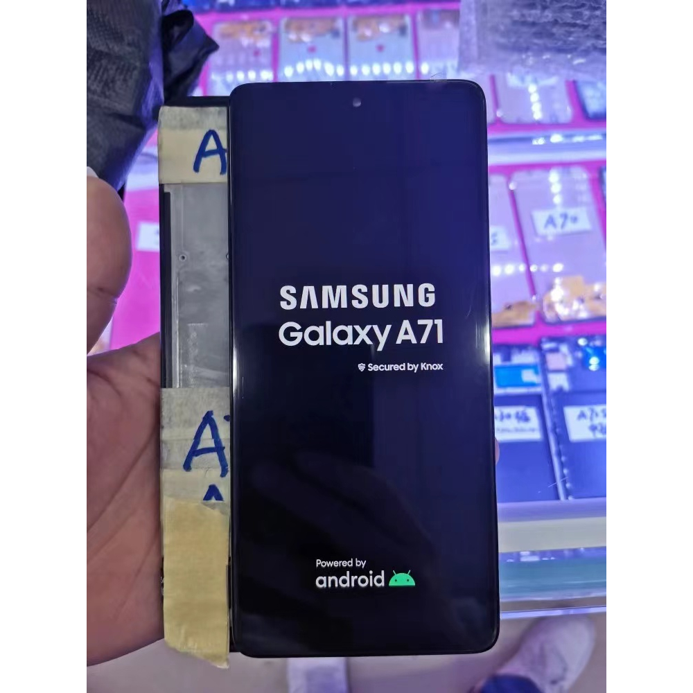 SM-A71-4G เหมาะสําหรับ Samsung A715 หน้าจอ A71/5G ประกอบหน้าจอ A716F จอแสดงผล LCD ภายในและภายนอกรวม 
