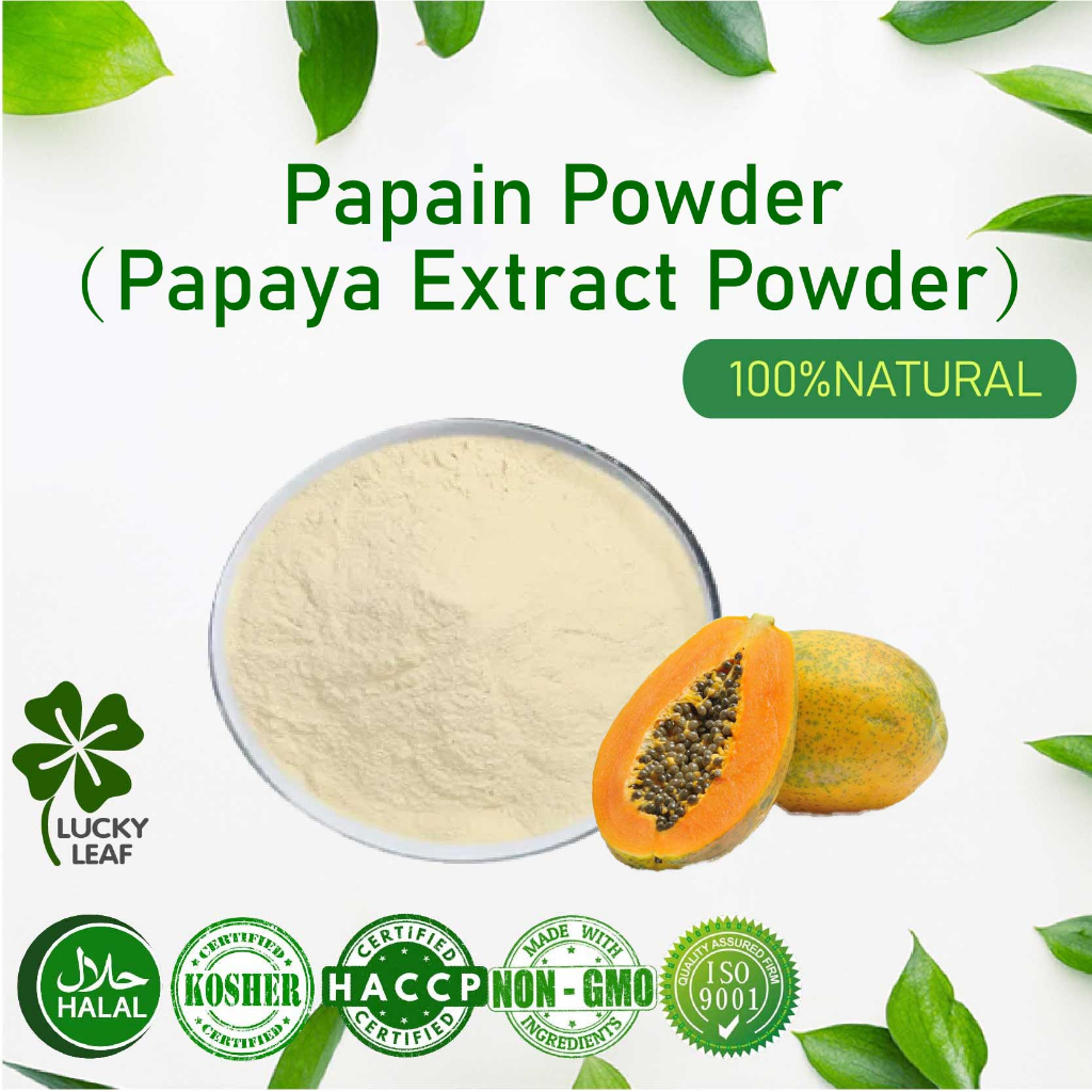 50g-100g ผงสกัดมะละกอ/Papain/Chest Enlarge/Promote Absorption-Kosher&HALAL Certified