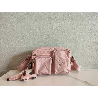 Kipling k16938 กระเป๋าสะพายไหล่ เมสเซนเจอร์ หลายช่อง สีชมพู